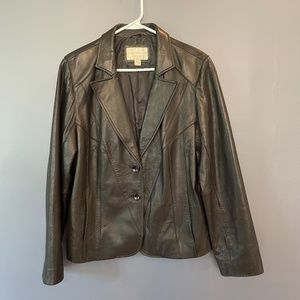 Worthington Genuine Lambskin Leather Jacket - Lrg